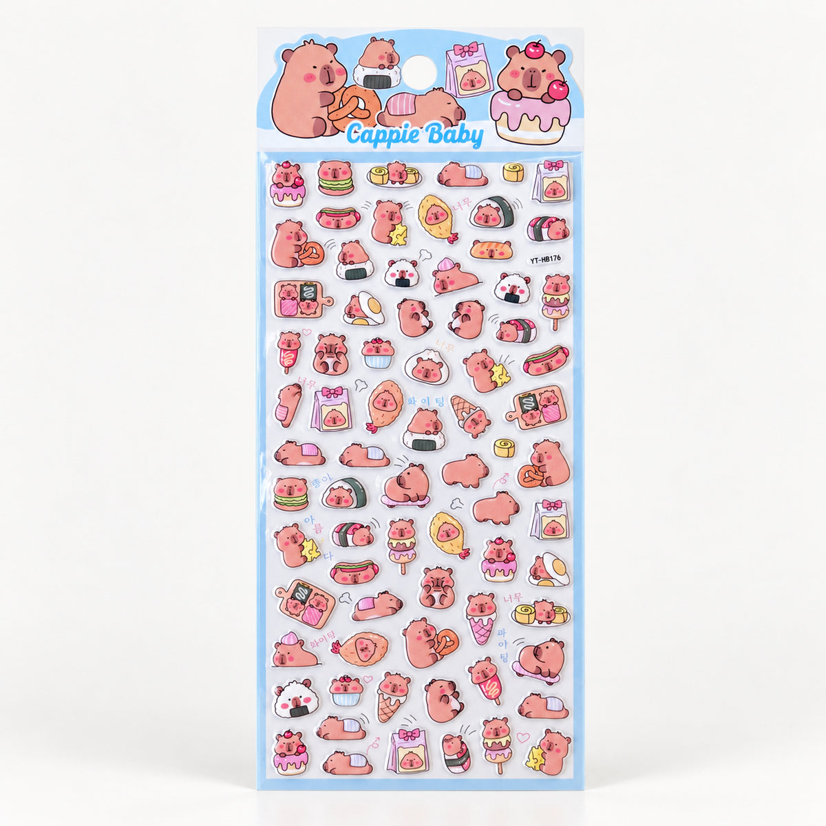 Cappie Baby capybara food sticker sheet Vol. 9