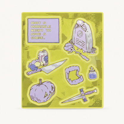 Curse Sticker Sheet | Play Nice Press (TX)