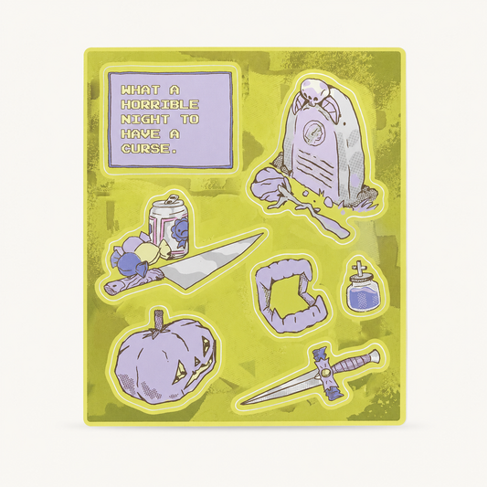 Curse Sticker Sheet | Play Nice Press (TX)