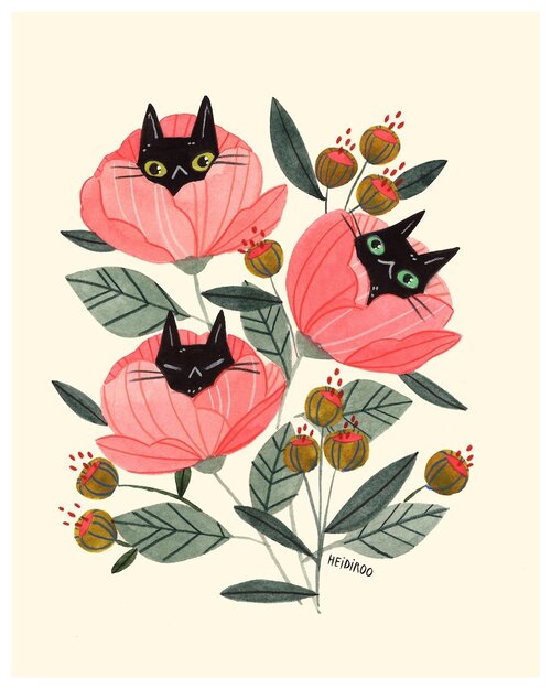 Flower Monsters Art Print | Heidi Moreno (CA)