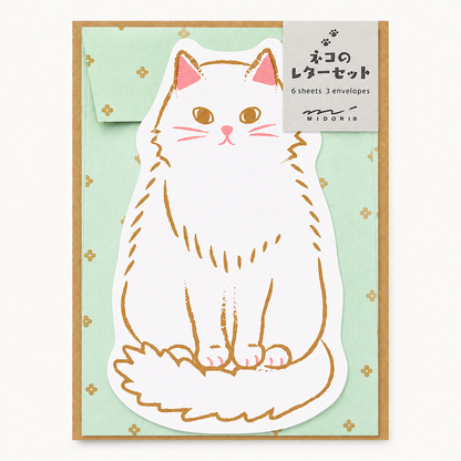 Die Cut Cat Letter Set | Midori (Japan)