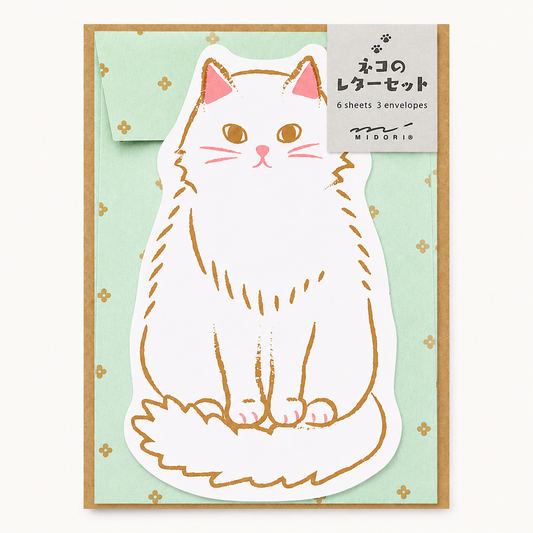 Die Cut Cat Letter Set | Midori (Japan)