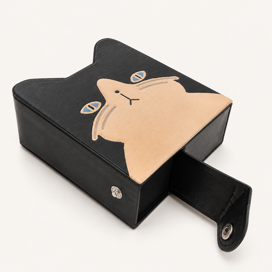 Leather Cat Coin Bank (Japan)