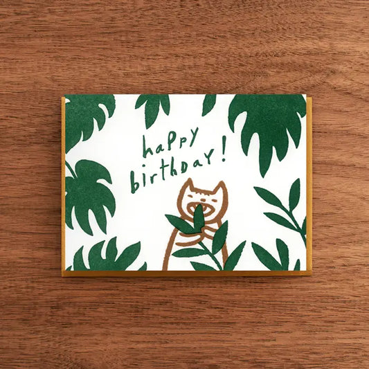 Cat Letterpress Birthday Card | Fomato (CA)