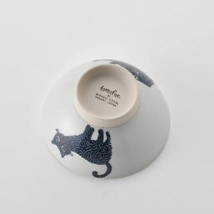 Cat Stamp Ceramic Bowl | Kenji Ota x tomofac. (Japan)