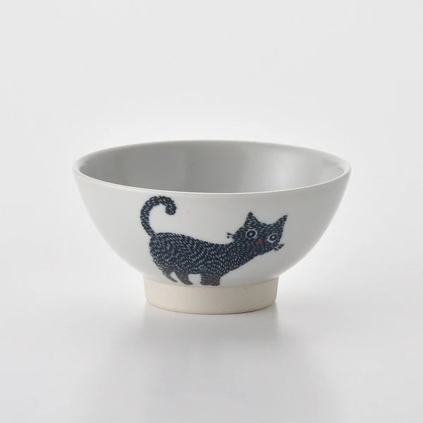 Cat Stamp Ceramic Bowl | Kenji Ota x tomofac. (Japan)