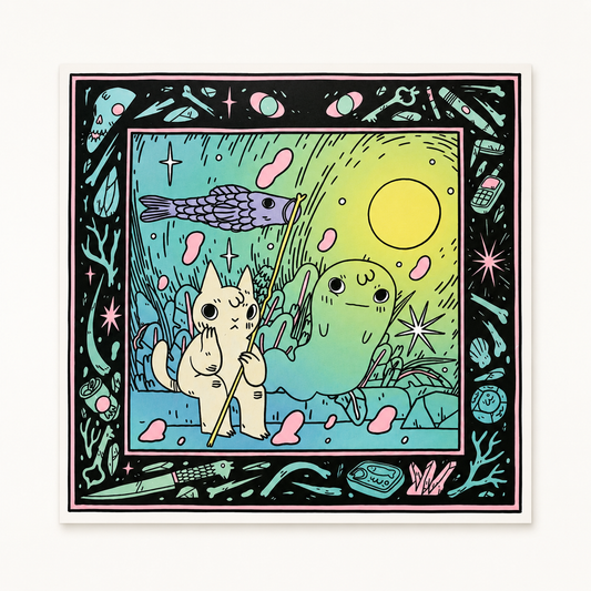 Cat Sitting with Ghost Print | Deth P. Sun (CA)
