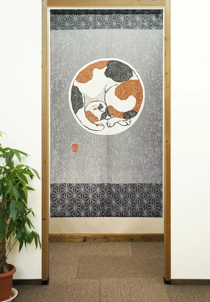 Sleepy Cat Noren Curtain (Japan)