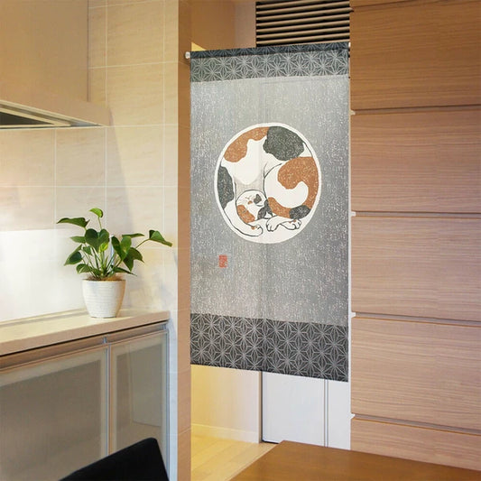 Sleepy Cat Noren Curtain (Japan)