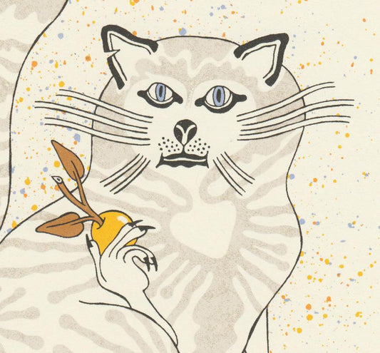 Golden Apple Cat Screen Print | Daria Tessler (OR)