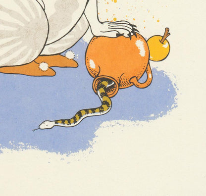 Golden Apple Cat Screen Print | Daria Tessler (OR)
