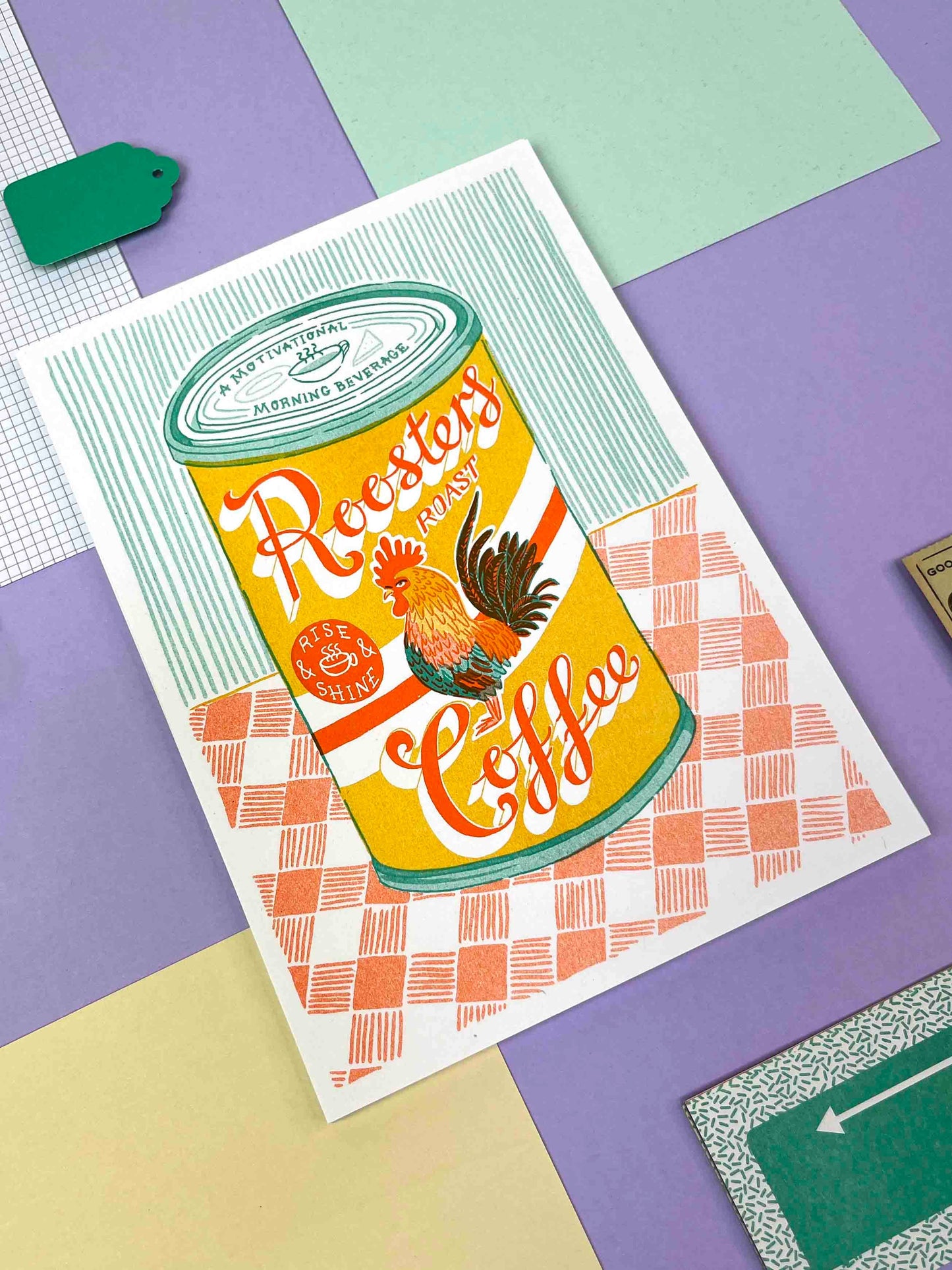 A5 Rooster's Roast Coffee tin Print | Jacqueline Colley (UK)