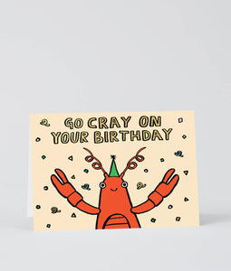 Go Cray On Your Birthday Greeting Card | Wrap (England)