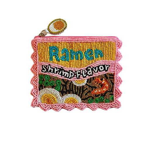 Ramen Beaded Coin Purse | Shrimp | Lily Posh (CA)