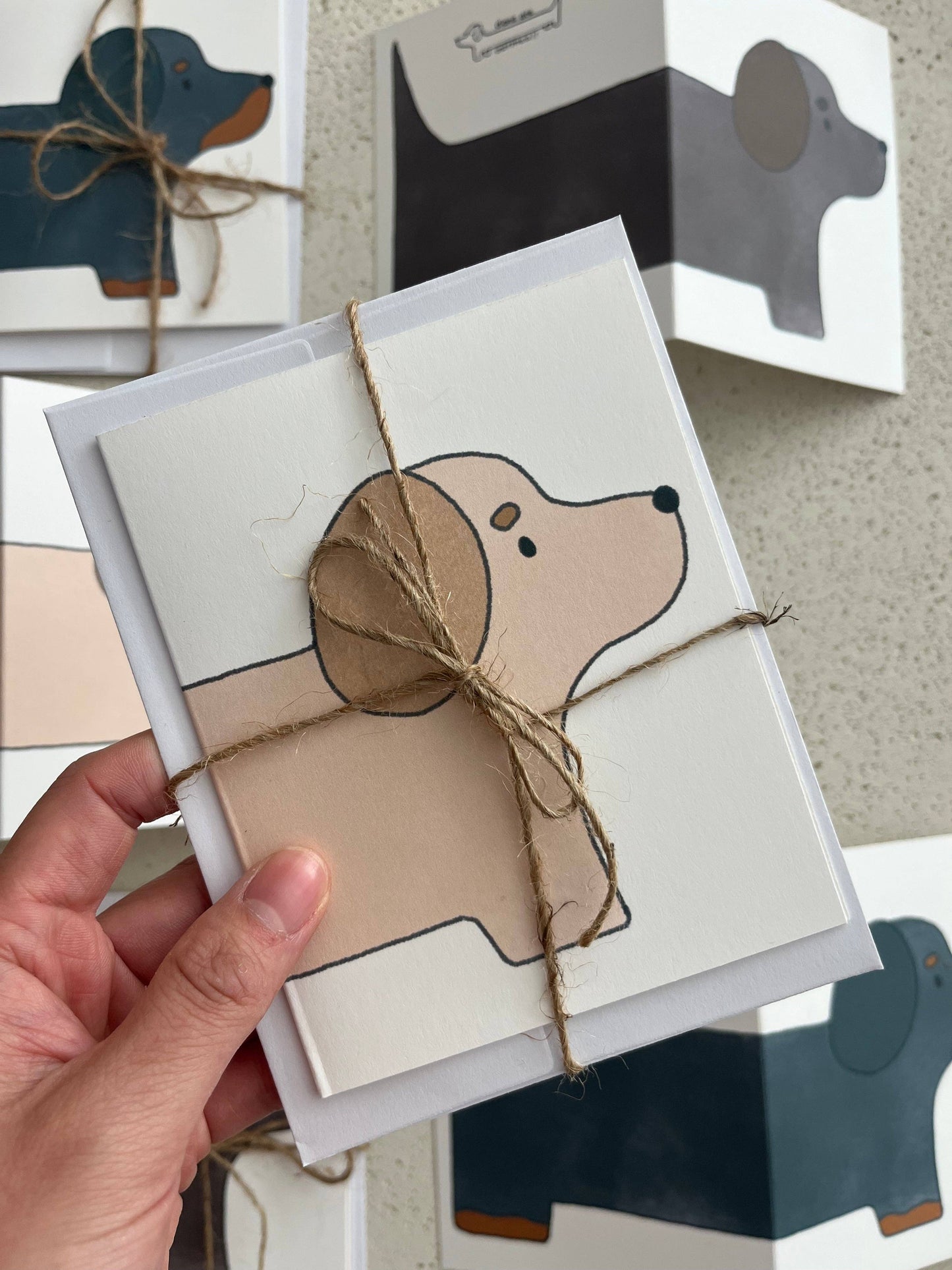 Dachshund greeting card | dana ate oatmeal! (CA)