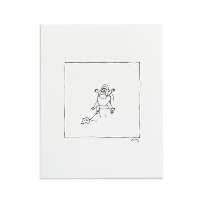 Baby Carrier Letterpress Print | Liana Finck (NY)