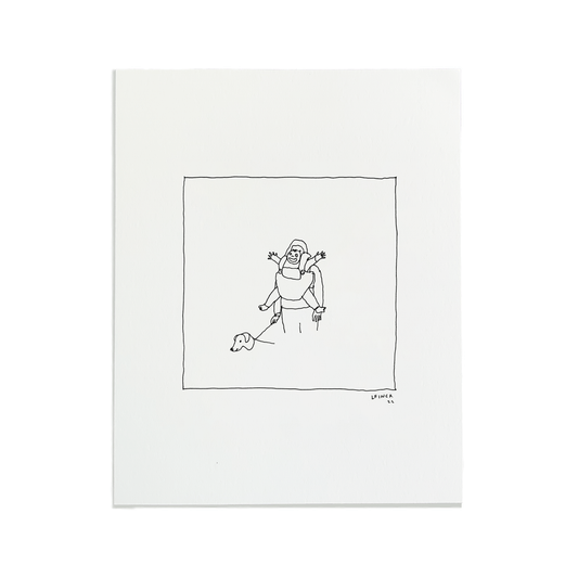 Baby Carrier Letterpress Print | Liana Finck (NY)