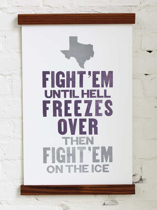 Fight Em Letterpress Print | Old Try (WV)
