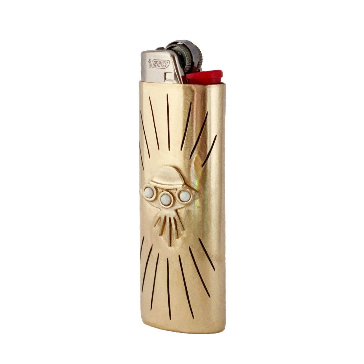 UFO Brass Lighter Case | Purple Opal | Therese Kuempel (IL)