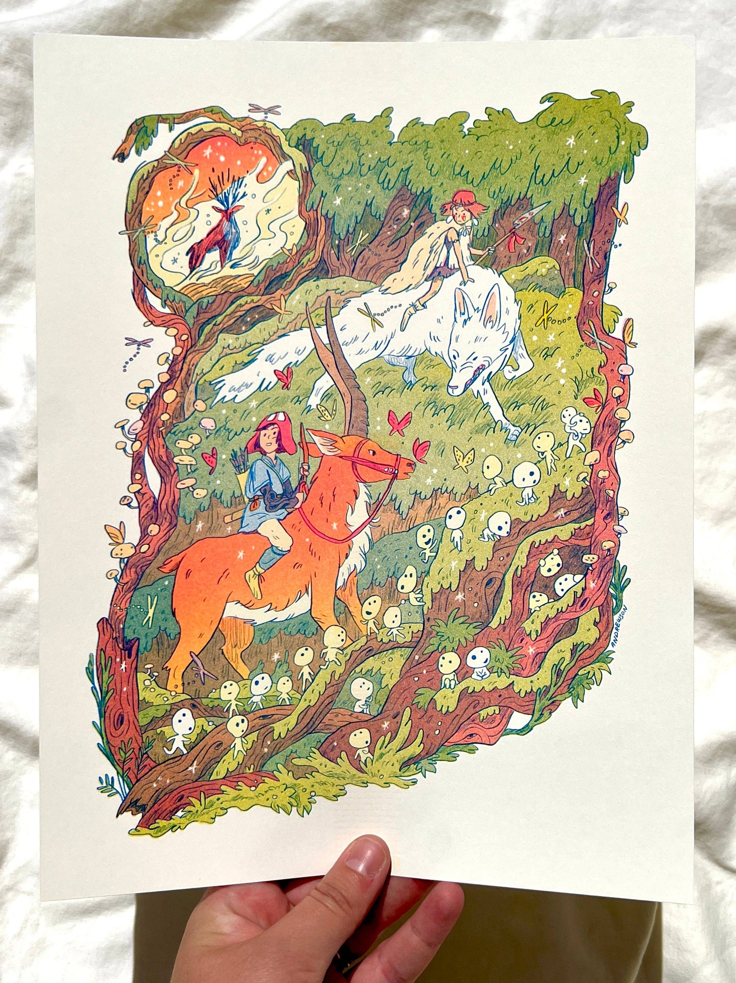 Princess Mononoke Riso Print | Natalie Andrewson (CA)