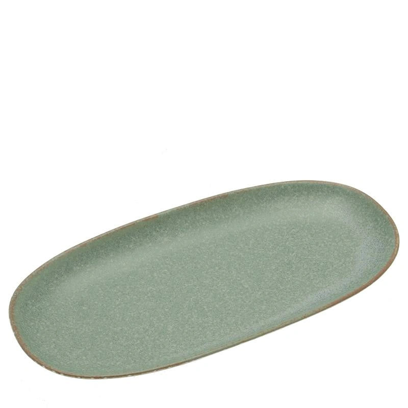 Terra Green Oblong Plate (Japan)