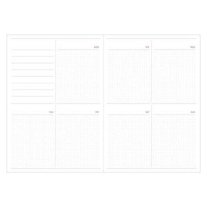 Day Free Weekly Log Diary | Pale Yellow | Mark's Inc (Japan)