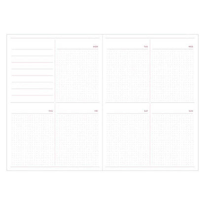 Day Free Weekly Log Diary | Grayish Blue | Mark's Inc (Japan)