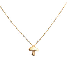 Load image into Gallery viewer, Mushroom Necklace | 14K GP | Mineral and Matter (UT)
