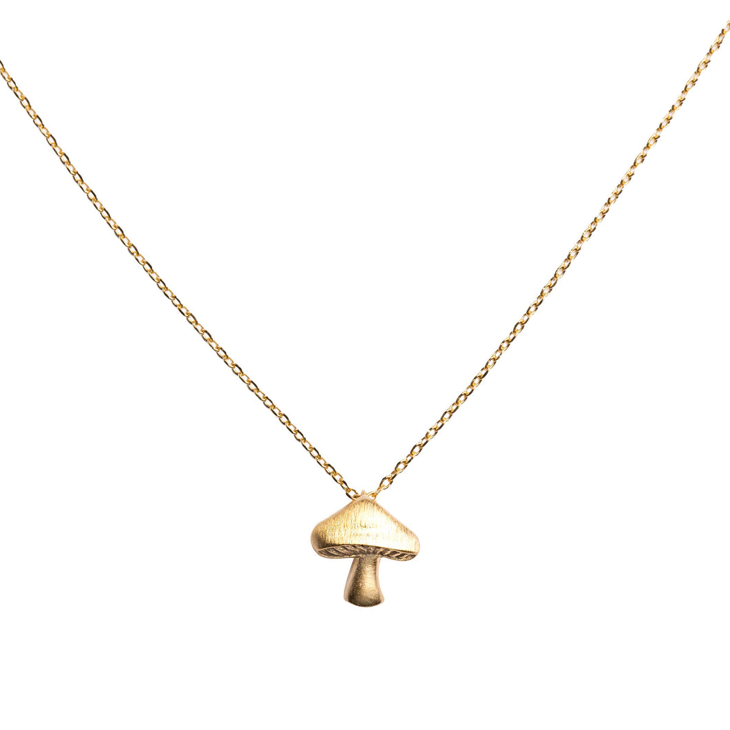 Mushroom Necklace | 14K GP | Mineral and Matter (UT)