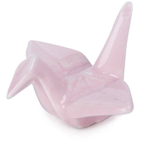 Origami Crane Ceramic Chopstick Rest – Pink