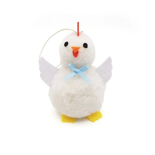 Chicken Pom Pom Ornament | Lucky Horse Press (NJ)