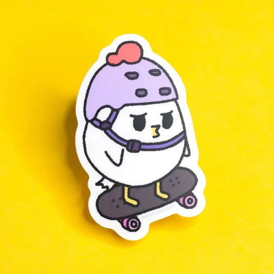 Grumpy Chicken Skateboard Sticker | Robot Dance Battle (CA)