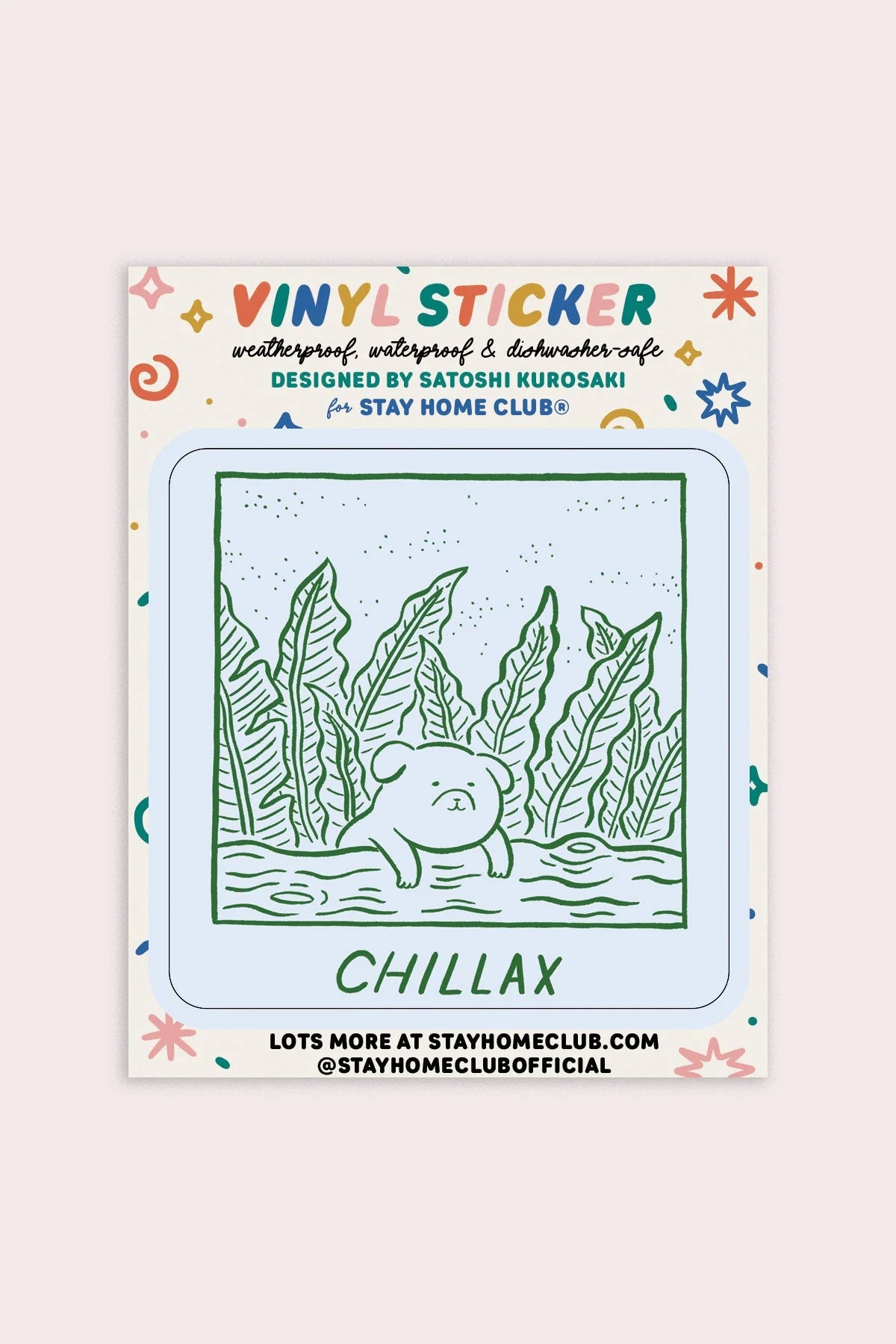 Chillax Vinyl Sticker | Satoshi Kurosaki