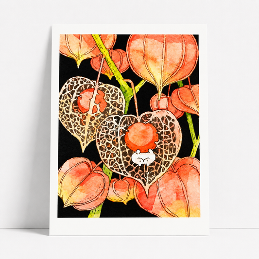 Chinese Lantern Mini Print | Jungle Cat Series | Koyamori (CAN)