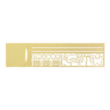 Load image into Gallery viewer, Cat Stencil Clip Ruler | Gold | Midori (Japan)
