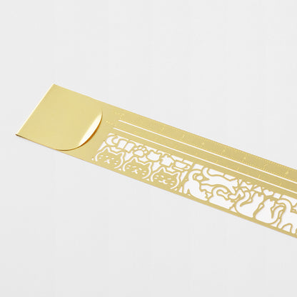 Cat Stencil Clip Ruler | Gold | Midori (Japan)