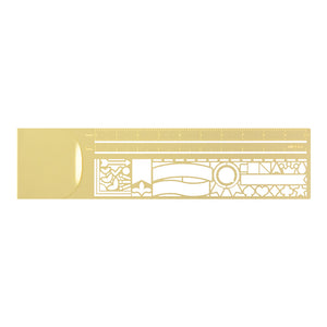 Stencil Clip Ruler | Gold | Midori (Japan)