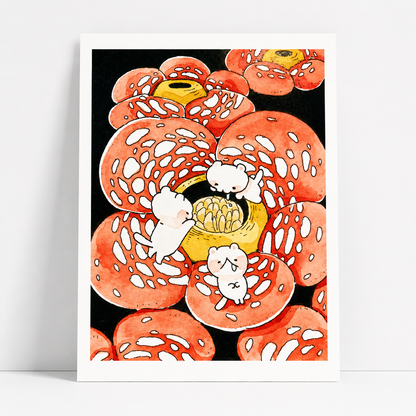 Corpse Flower Mini Print | Jungle Cat Series | Koyamori (CAN)
