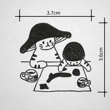 Load image into Gallery viewer, Mushroom Cat Craft Time Stamp | 4Legs (Japan)
