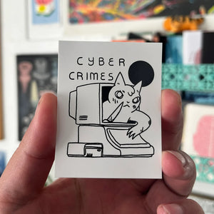 Cyber Crimes Vinyl Sticker | Deth P. Sun (CA)