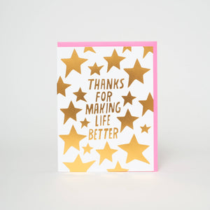 Making Life Better Stars Letterpress Card | Ashkahn(CA)