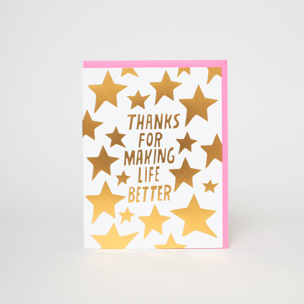 Making Life Better Stars Letterpress Card | Ashkahn(CA)