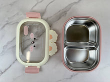 Load image into Gallery viewer, Rabbit Bunny Bento Lunch Box with Stainless Steel Interior Lining (Japan)
