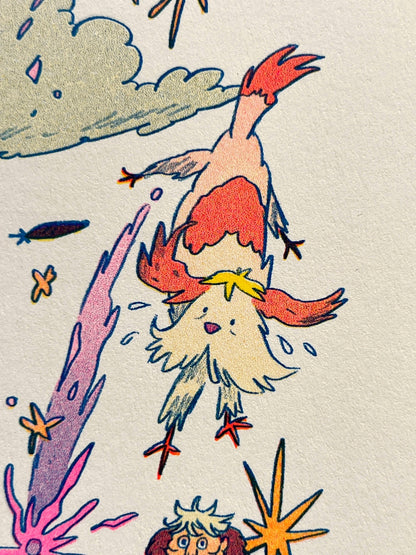 Howl's Moving Castle Riso Print (Small) | Natalie Andrewson (CA)