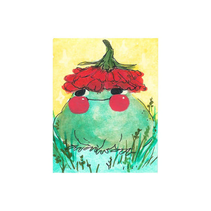Frog in Flower Hat Mini Art Print | Rebekah Evans (NC)