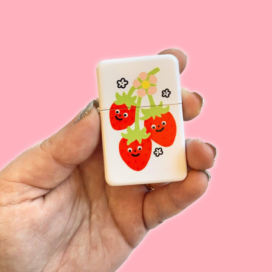 Sweet Strawberry Refillable Lighter | The Peach Fuzz (CA)