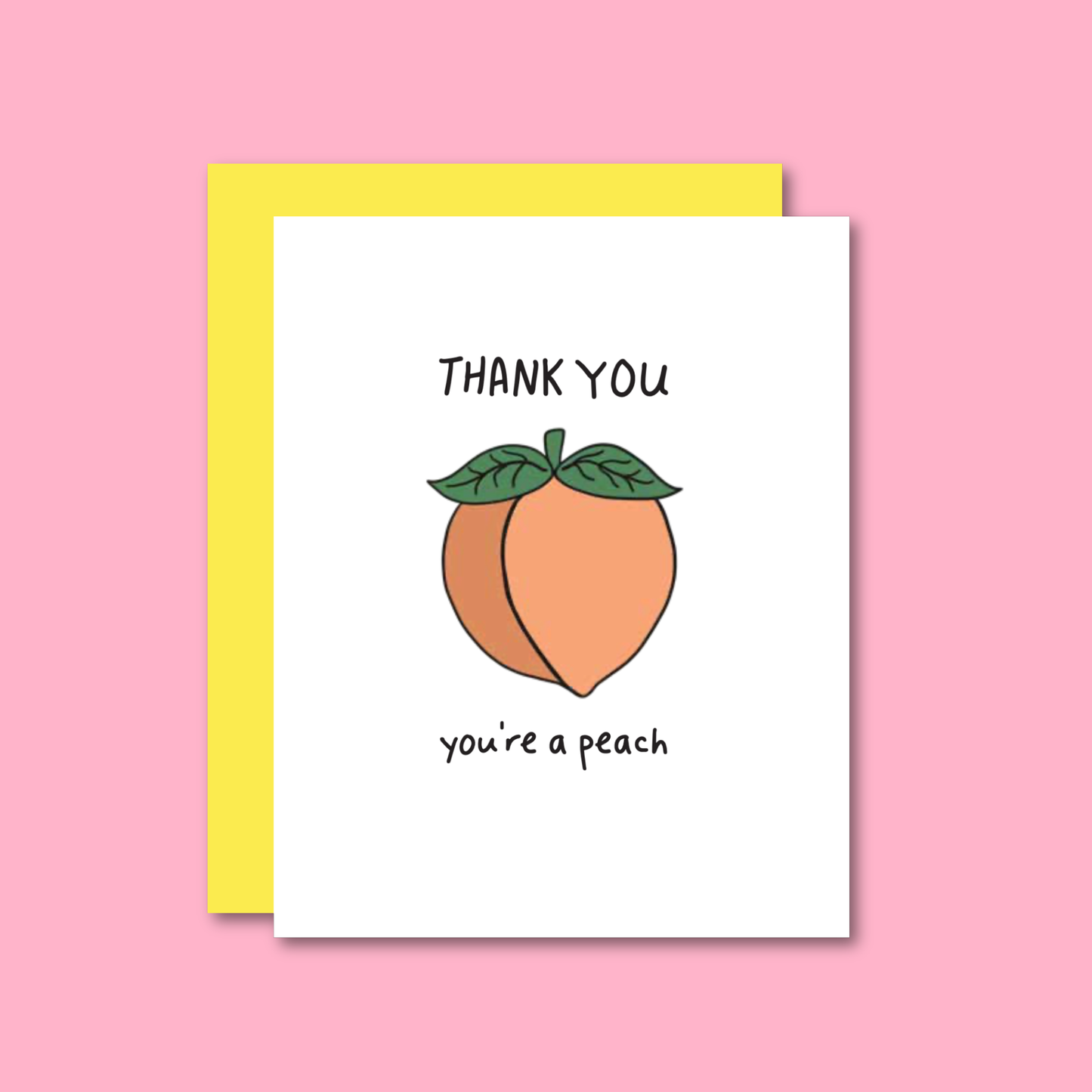 Thank You Peach Risograph Card | Jenny Lemmons (CA)