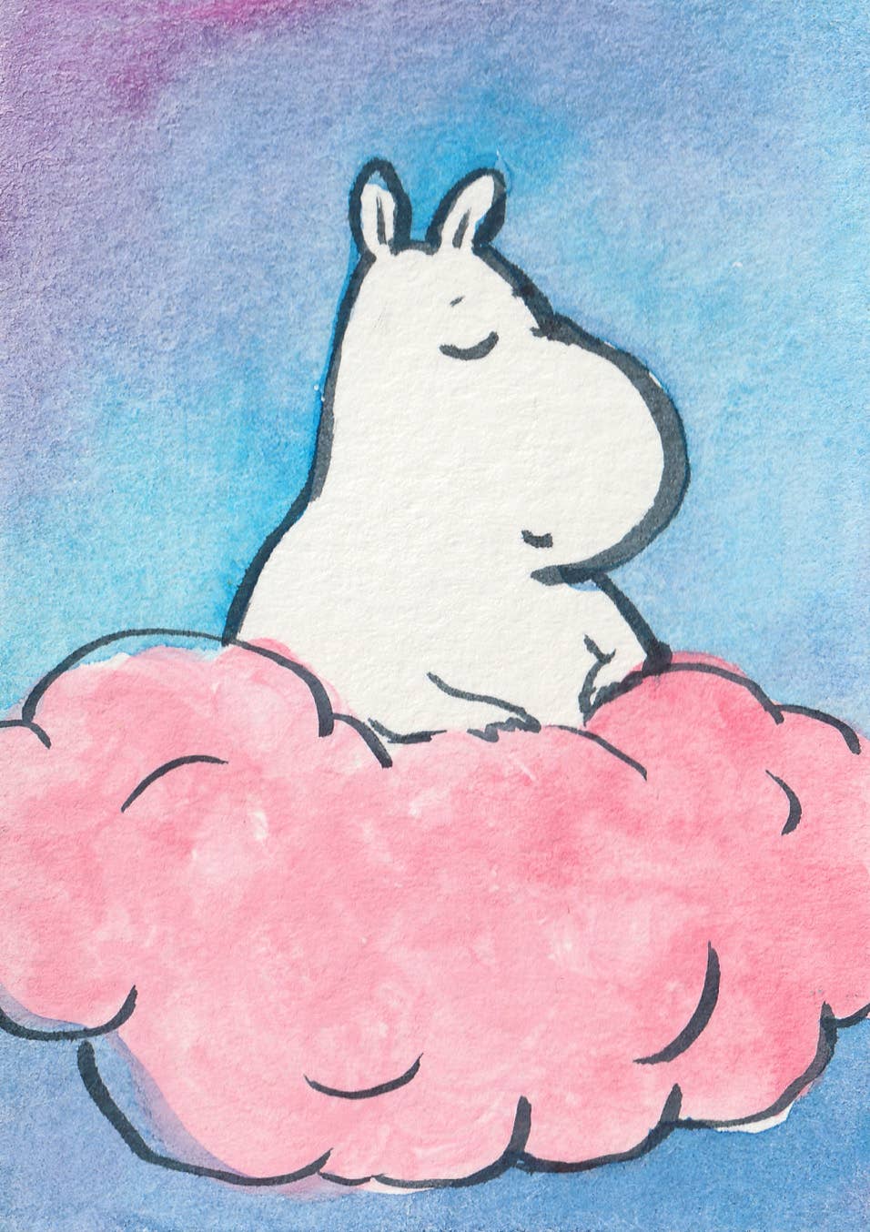Moomin on a Cloud Mini Print | Rebekah Evans (NC)