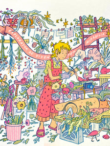 The Florist: Explorer of Living Wonders Risograph Print | Natalie Andrewson (CA)