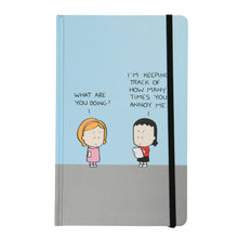 Load image into Gallery viewer, I&#39;m keeping track of how many times you annoy me | Lined Journal | Angry Little Girls (CA)
